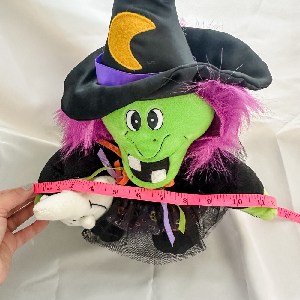 VTG Dan Dee Animated Halloween Witch Plush Singing Ghost Moon - Picture 13 of 13